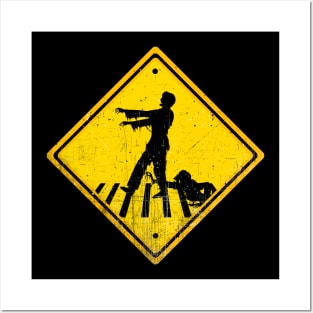 Warning: Zombies Crossing Posters and Art